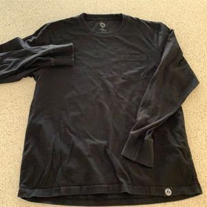 American Giant Long Sleeve Pocket T - BLACK Heavy